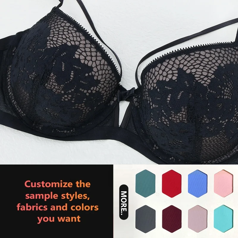 China Good quality woman underwear private label lady lace lingerie women bra underwear set