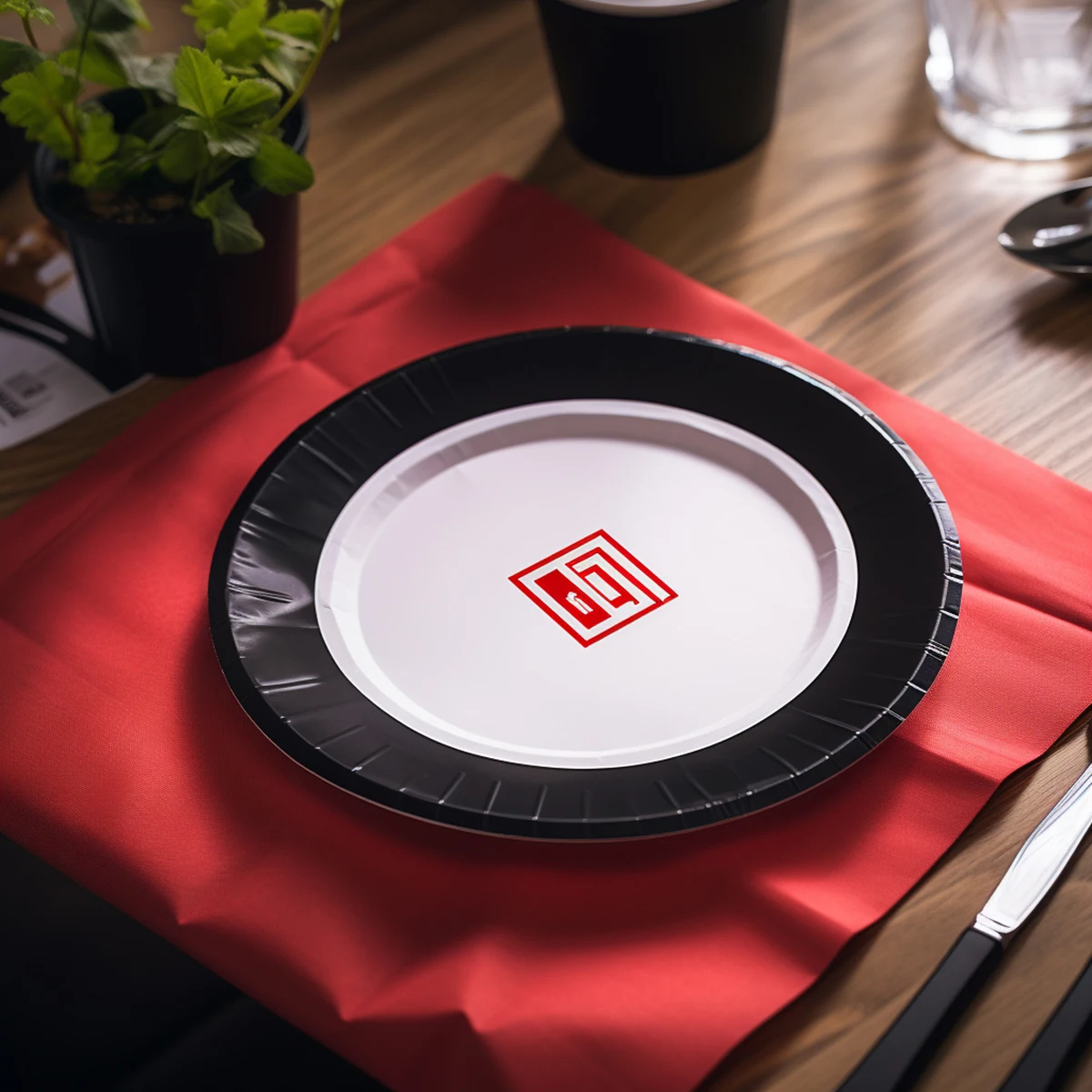 7/9-inch Custom Round Shaped Colorful Paper Plates Disposable for Birthday Party and Christmas Celebrations Party