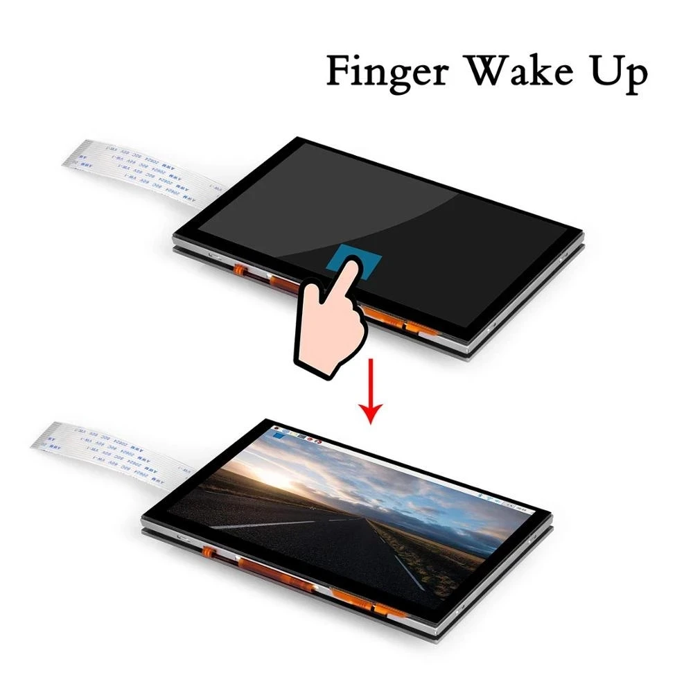 Новый 5-дюймовый 7-дюймовый TFT ЖК-дисплей емкостный сенсорный экран DSI разъем 800x480 для Raspberry Pi 4 Pi 3 B +