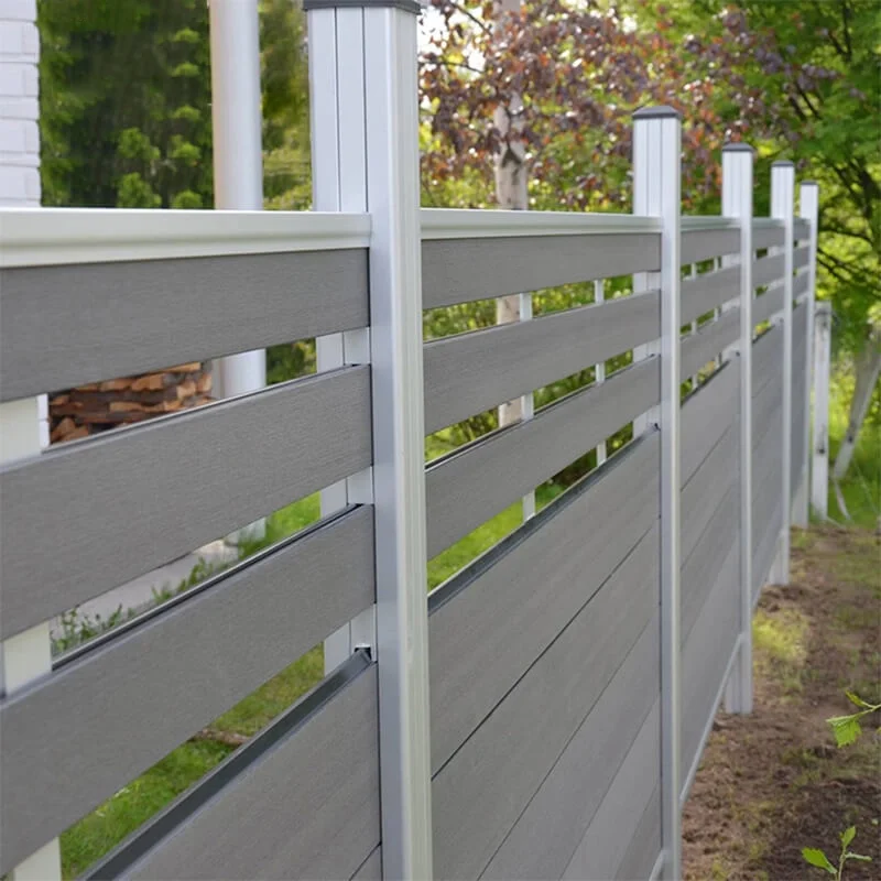 Outdoor wpc slat wall lattice fence wood panel fencing for villa garden
