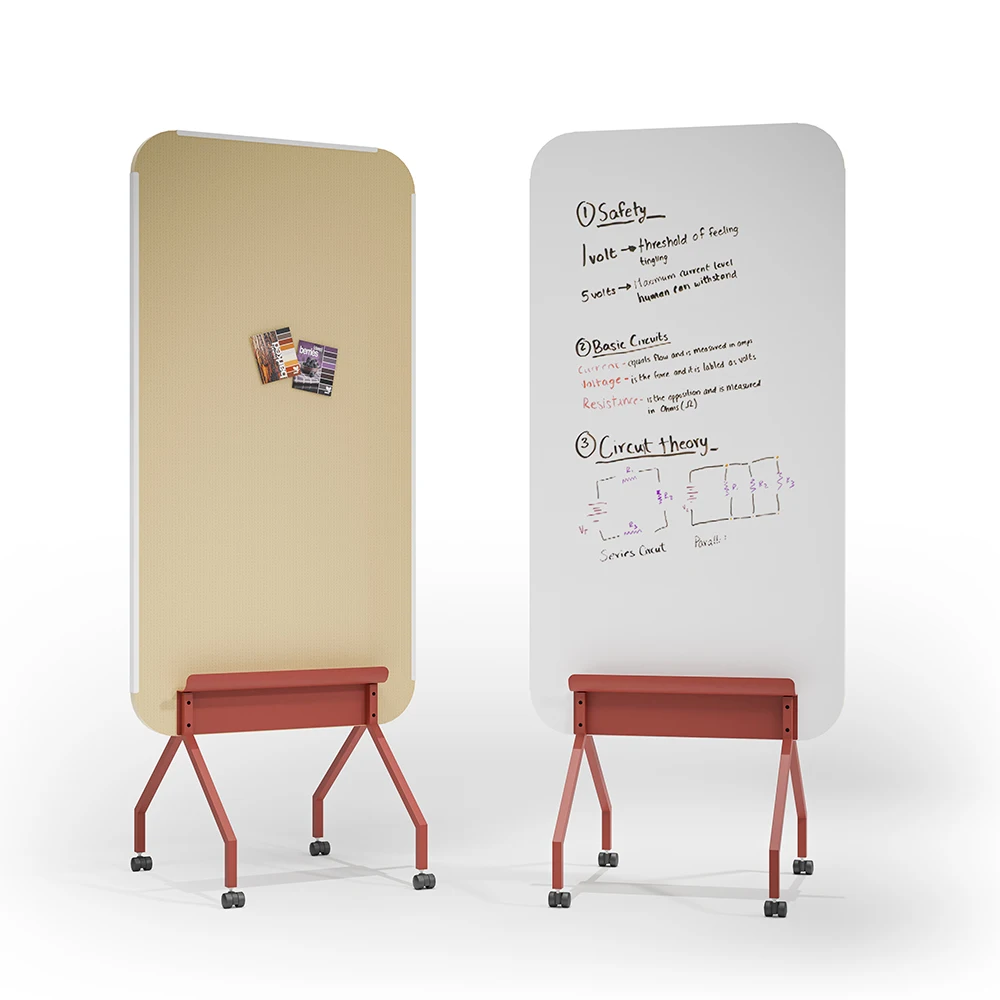 Mobile Double Sided Rotating Laminate Whiteboard With Aluminum Frame For Classroom