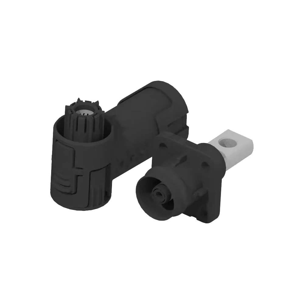 8mm Contact Right Angle Ip67 Power Cable Plug High Voltage 200a Battery Energy Storage Connector
