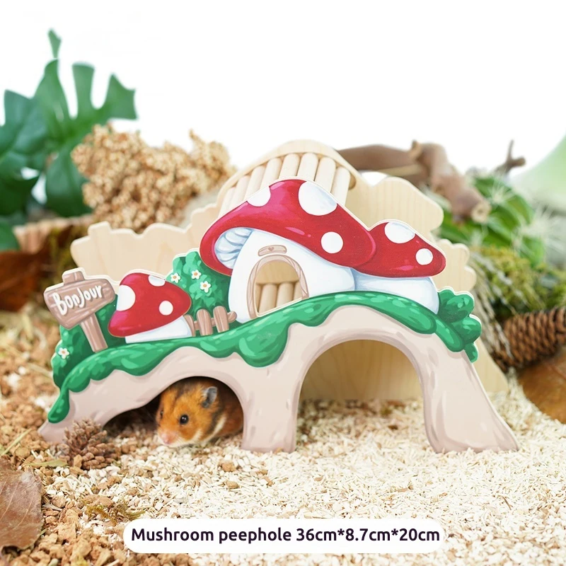 The Latest Exclusive Design Solid Wood Multi-purpose Hamster Hide