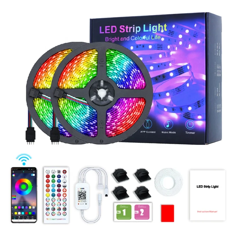 2023 APP Remote Control Smart Led Strip Light SMD 5050 RGB Led Light Strip Lights For Decoration