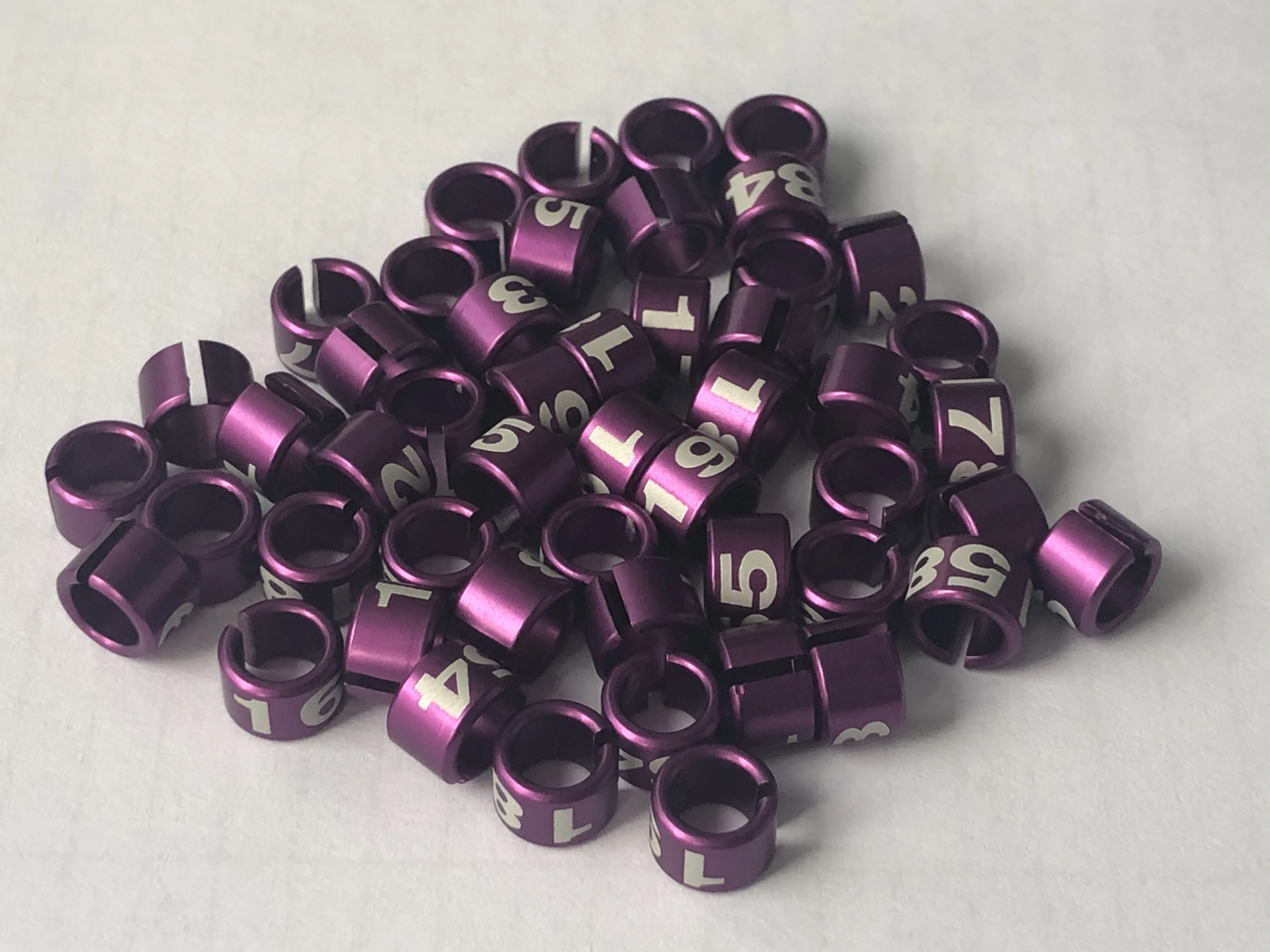
2020 GSF ABR-O clip metal ring anillos para palomas personalizados bird ring aluminum piping for pigeon foot rings 