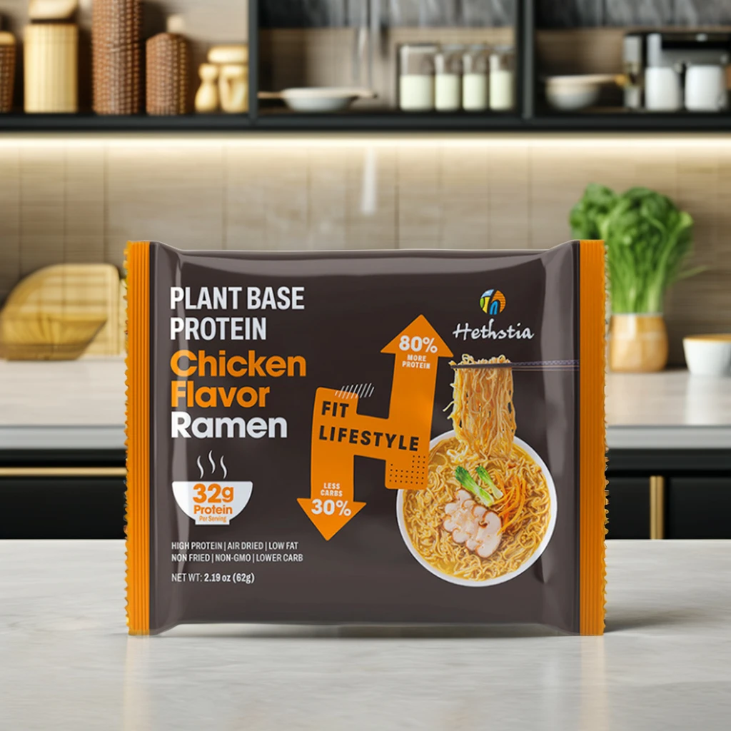 Лапша на основе сои с низким содержанием сахара и натрия макароны быстрого приготовления рамен высоким белка ароматом курицы