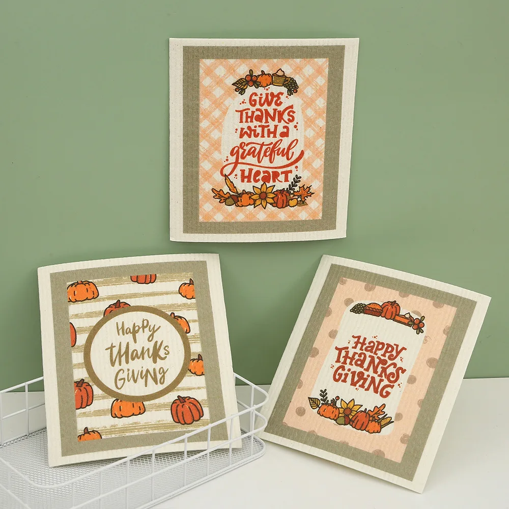 Absorbent Kitchen Dishcloth Reusable Ecofriendly Paper Towel Ins Cellulose Sponge Cleaning Cloth Sustainable Kitchen Rag 100pcs