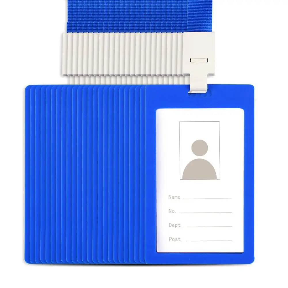 Недорогой Простой пластиковый держатель для значков с ремешком, готовый к отправке