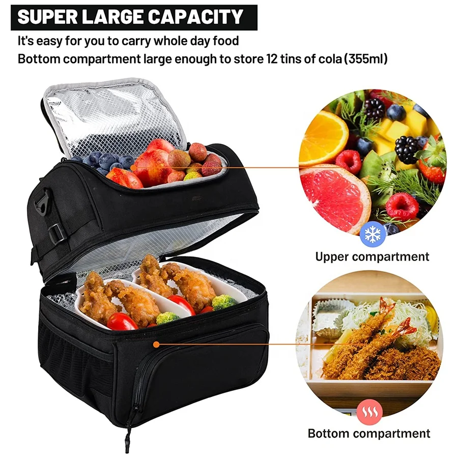Thermal Bags Food Lunch Delivery For Insulated Insulation Pizza Custom With Foil Kids Box Disposable Cooler Tote Bag RPET