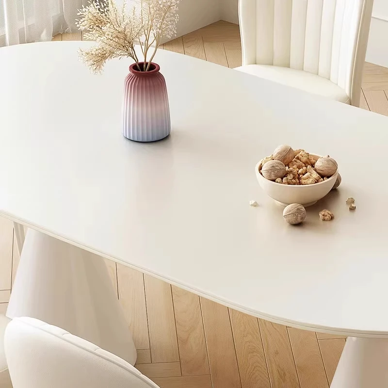 Waterproof Dining Room Furniture of High-Hardness Rock Plate Table with Scratch and Wear Resistance