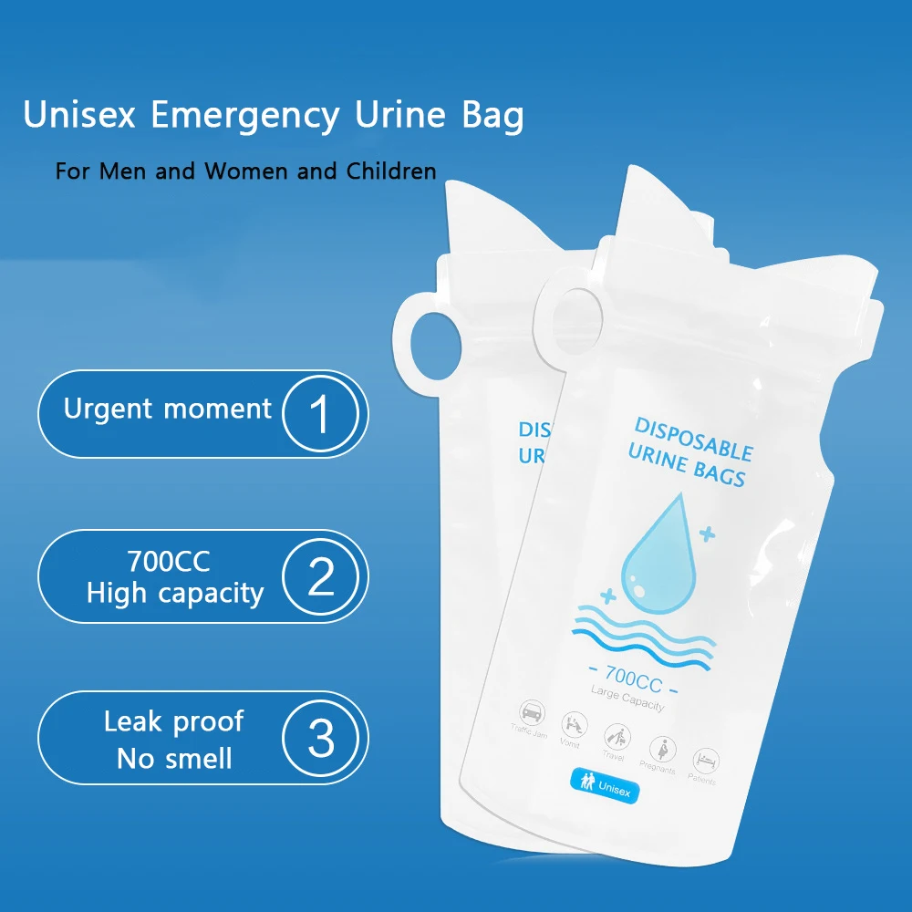 Camping Unisex Emergency Urine Car Urinal Bag Portable Toilets 700ml Outdoors Mini WC Vomit Bags In Car For Men Women Children