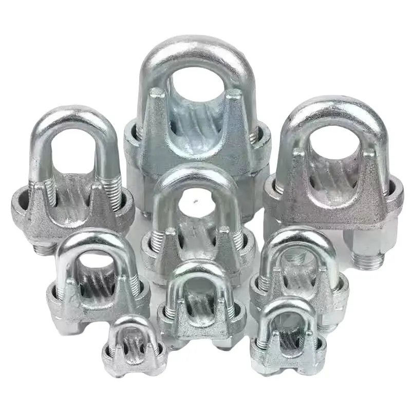Customized Malleable Steel Wire Rope Clips DIN 741 Cable Clamp with Hot Dip Galvanizing Finish Zinc Coated