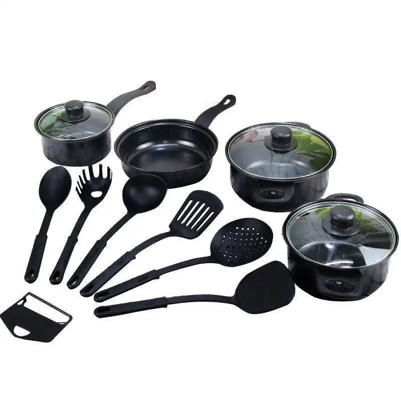 13-piece Multi-function Kitchen Cookware Cooking Pots Set Non-stick  Tools Utensils Spoons Pans Soup Pots Frying Pans