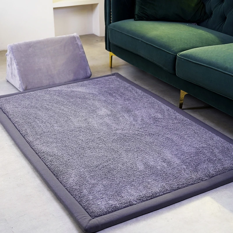 Hot Living Room Non Slip Playmat Terry Velvet Toddler Crawling Rug Tatami Mat Memory Foam Rib Fleece Sitting Room Baby Play Mat