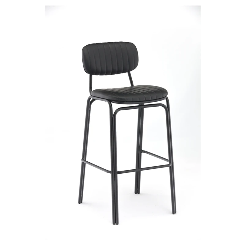 Popular Club Bar Stools Industrial Bar Chair Modern Style with Leather Seat