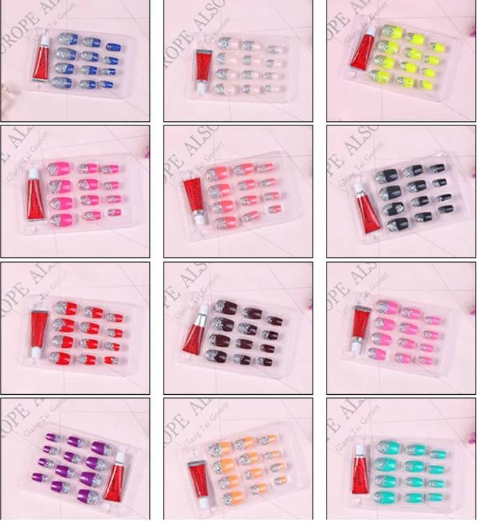 
Wholesale Nail Polish Sticker silver Glitter Bright Nails Art Decals Decorations Full Cover Wraps 
