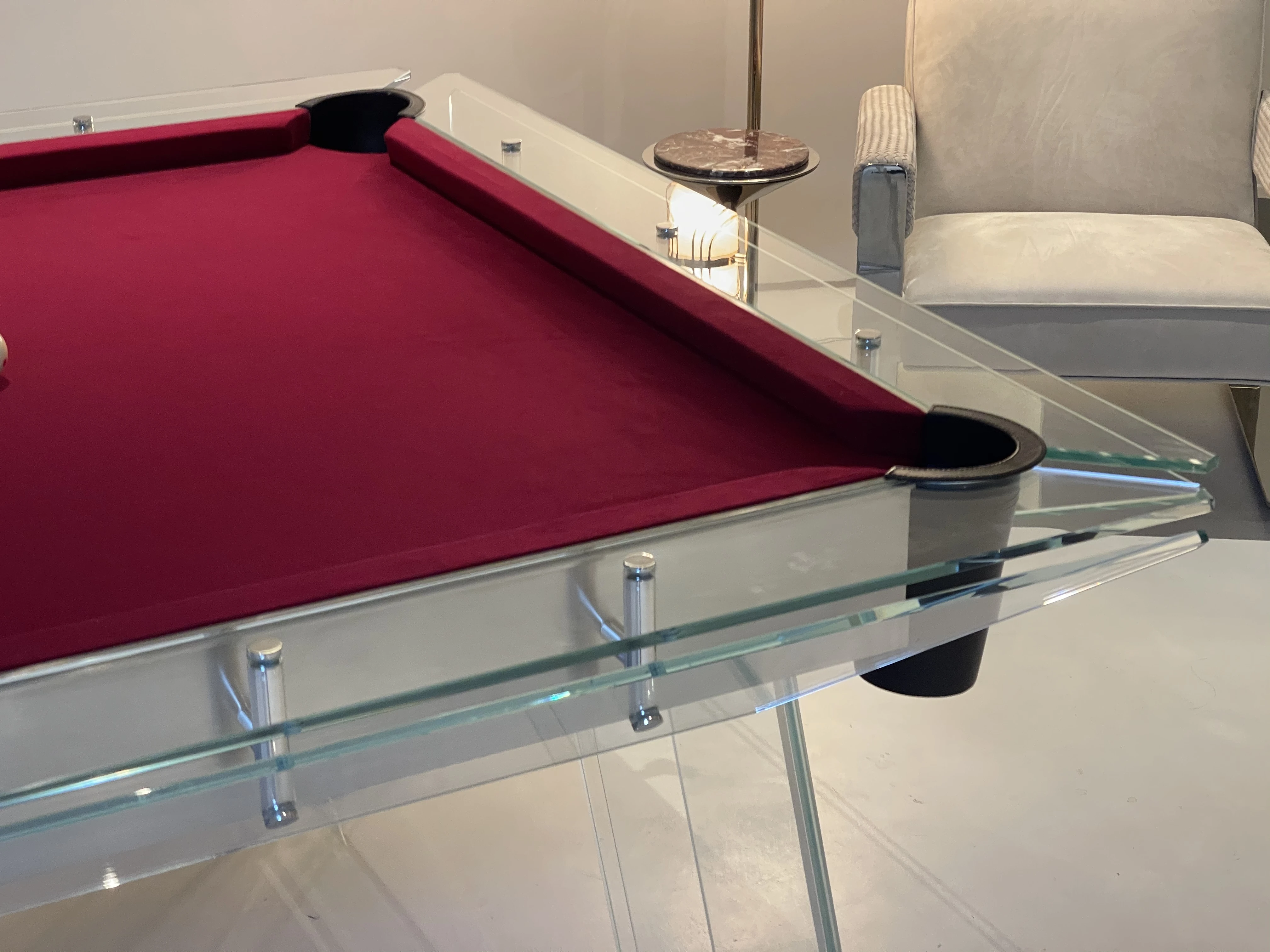 Customizable American Standard Black Eight Full Set Snooker Pool Table Indoor Clubhouse Hall Entertainment Glass