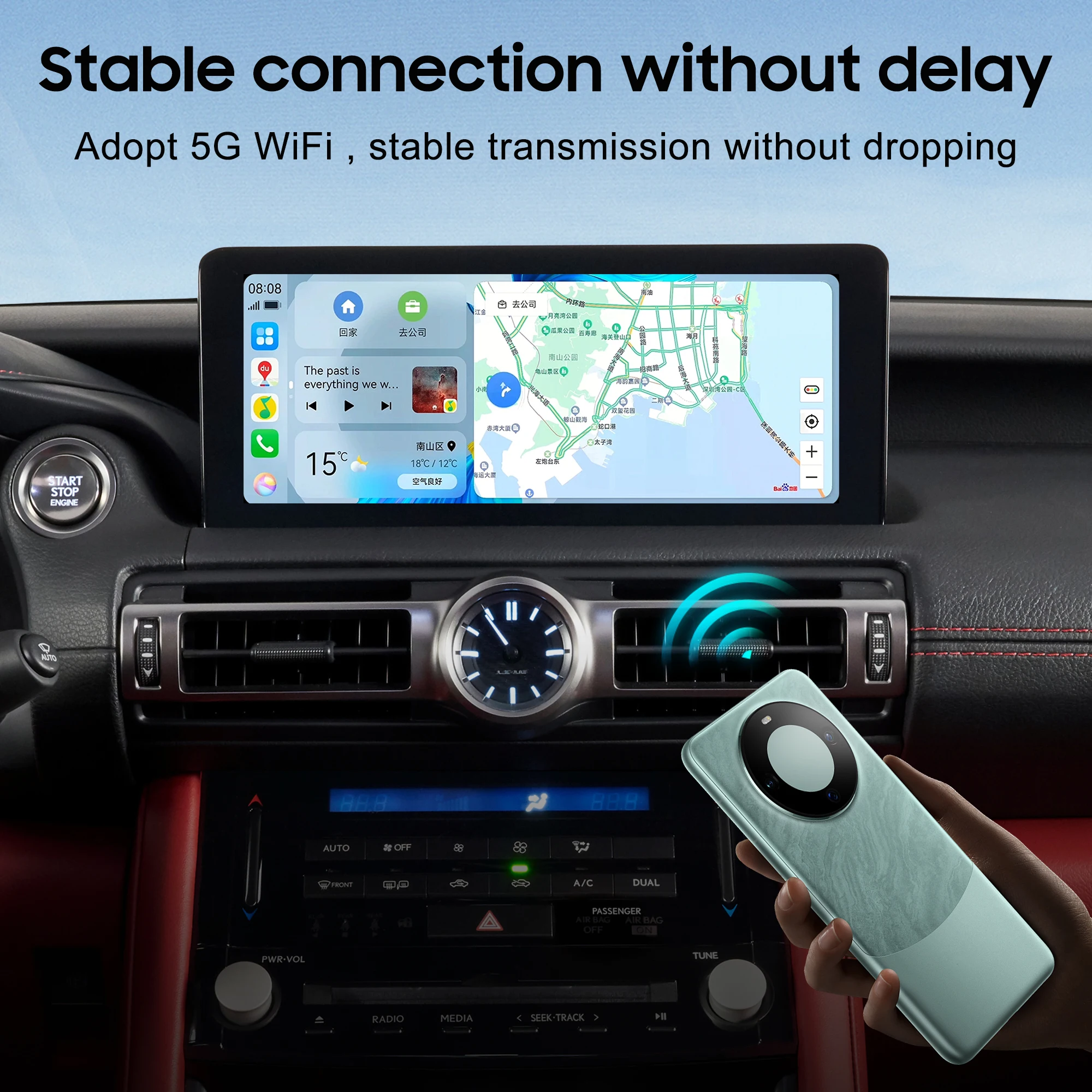 huawei hicar box Portable Mini Android 11 Ai Box Carplay hicar Box With Wireless Connect Usb Plug Navigation