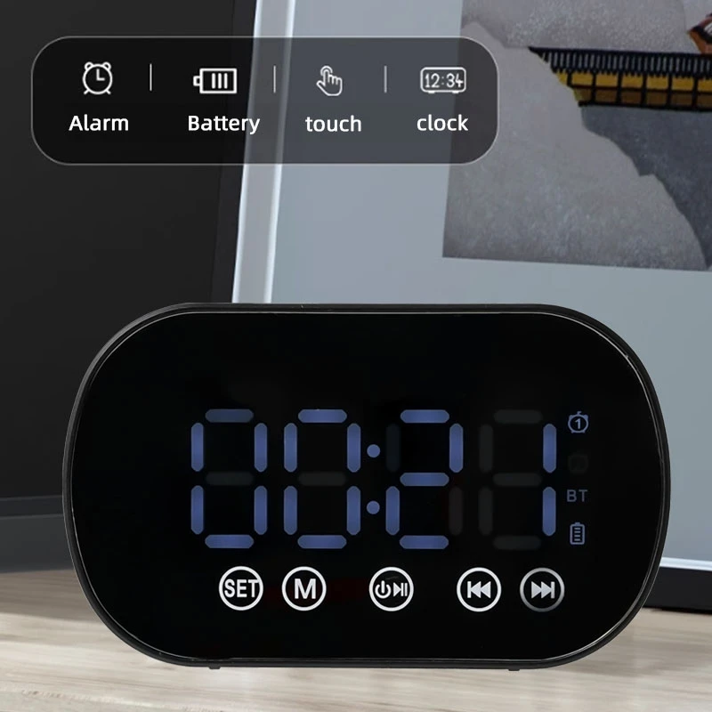Modern Simplicity New High Volume Rechargeable Home Student Small Clock Subwoofer Speaker