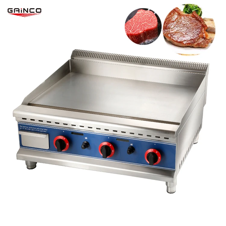 Commercial tabletop industrial Nonstick Pancake Stainless Steel Flat Gas Griddle Grill