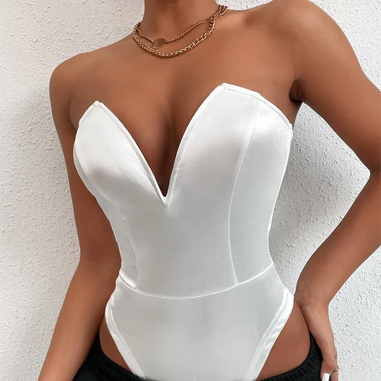 Women Sexy body suit women Satin Bodysuit Bodycon Bodysuit For Women Top