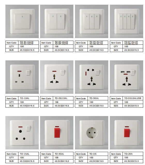 Uk Wall Switches And Sockets Usb Port 1/2/3/4 Gang Electric Dimmer Electrical Power Switch For Homes