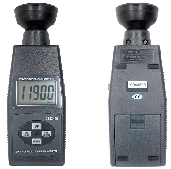 Portable Digital Photoelectric Tachometer RPM Contact Frequency Meter
