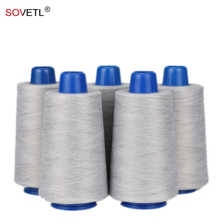 Отличная Антистатическая пряжа 32/2ply 30/2ply Смешанная полиэфирная проводящая из нержавеющей