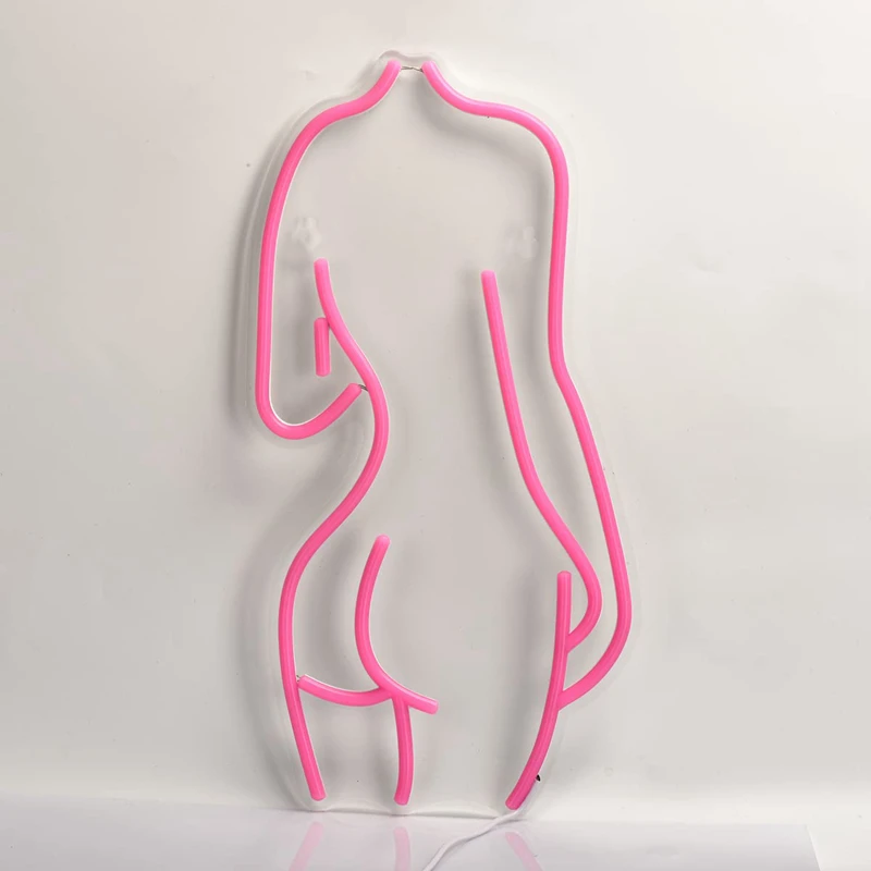 OEM Lady Back Led Neon Signs Light Bar Pub Club Signage Home Party Wall Art Decoration USB Battery Acrylic 3D Electronic Sign