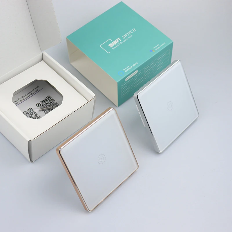 Tuya smart switch light alexa tempered glass zigbee smart switch for lights