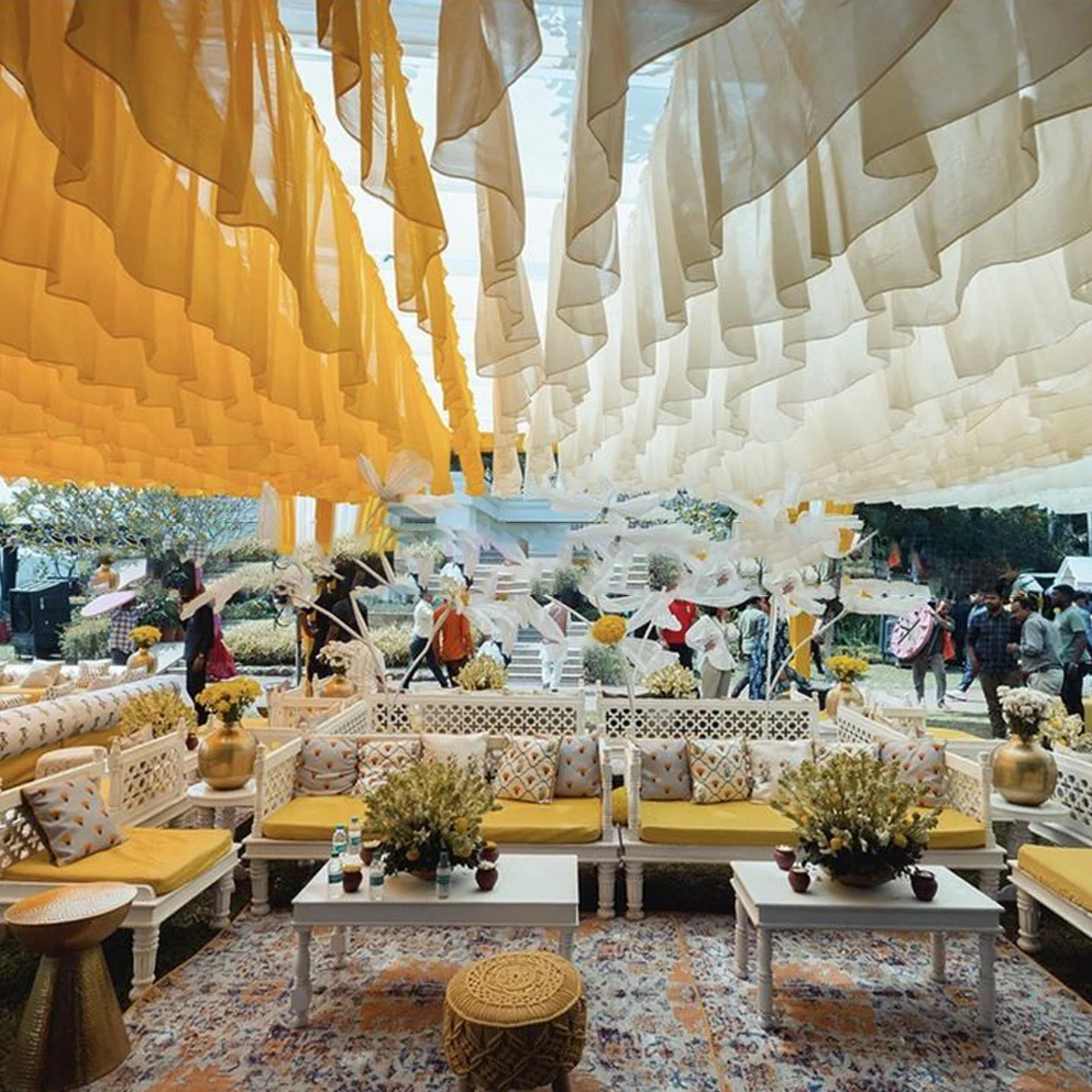 Wholesale Customized Event party supply decoration white hanging Ceiling Wedding Drapes