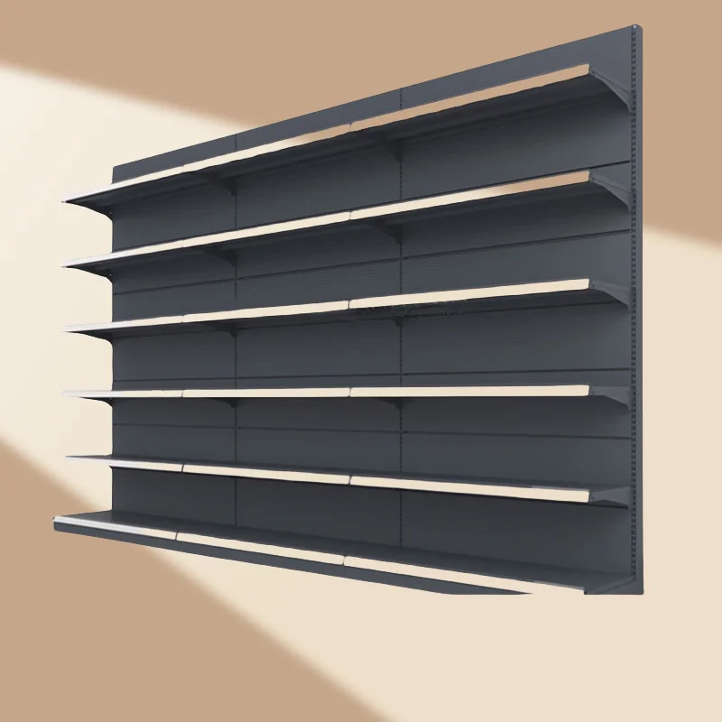Light Metal Universal Gandola Shelves Supermarkets Reusable Supermarket Display Shelf Suitable for Christmas