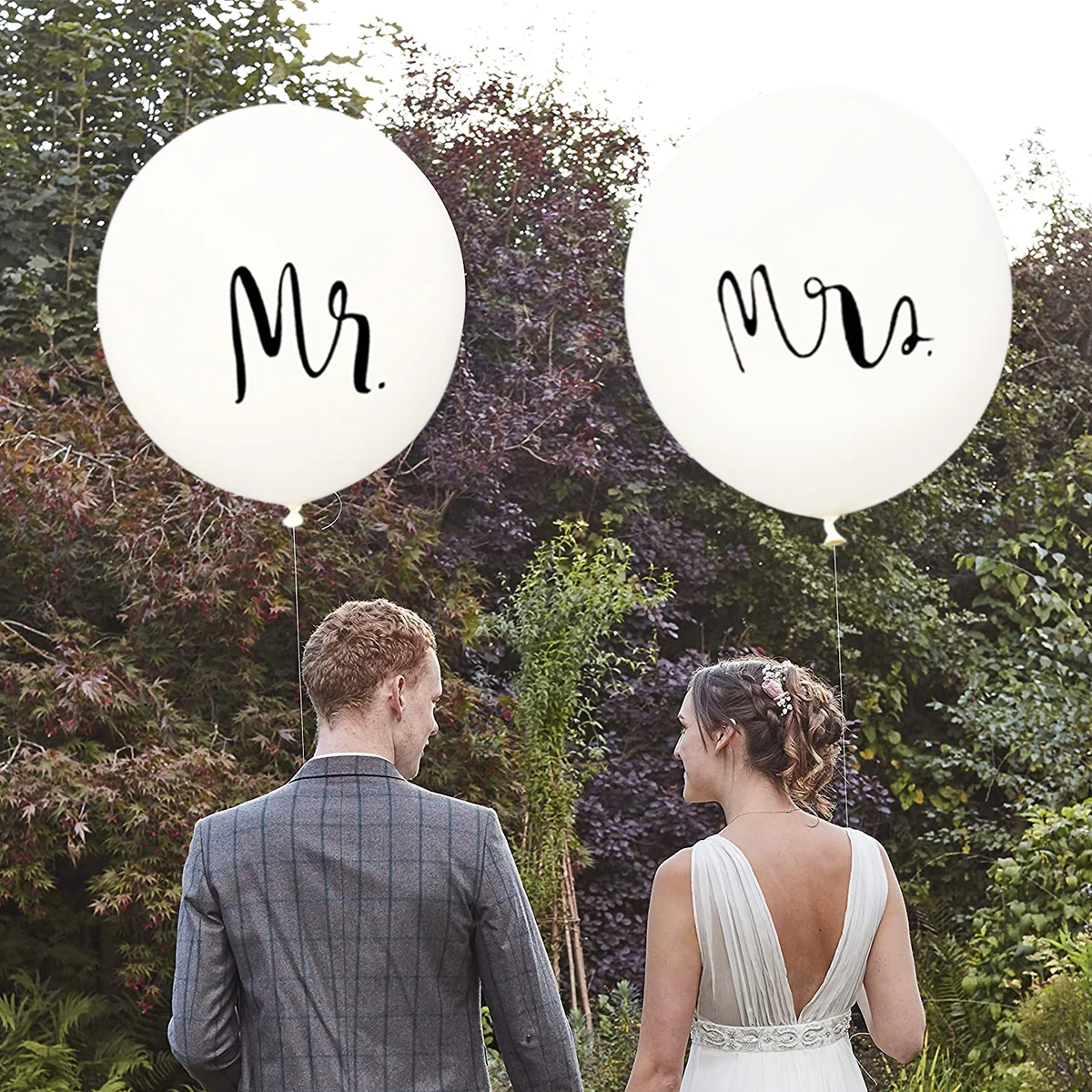 Nicro Wedding Theme Party Decoration Just Married Banner Latex Balloon Paper Fan Wooden Photo Clip String Wedding Party Supplies