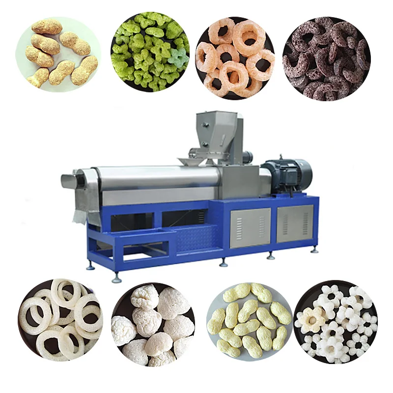 Twin Screw small puffed snack food extruder machines