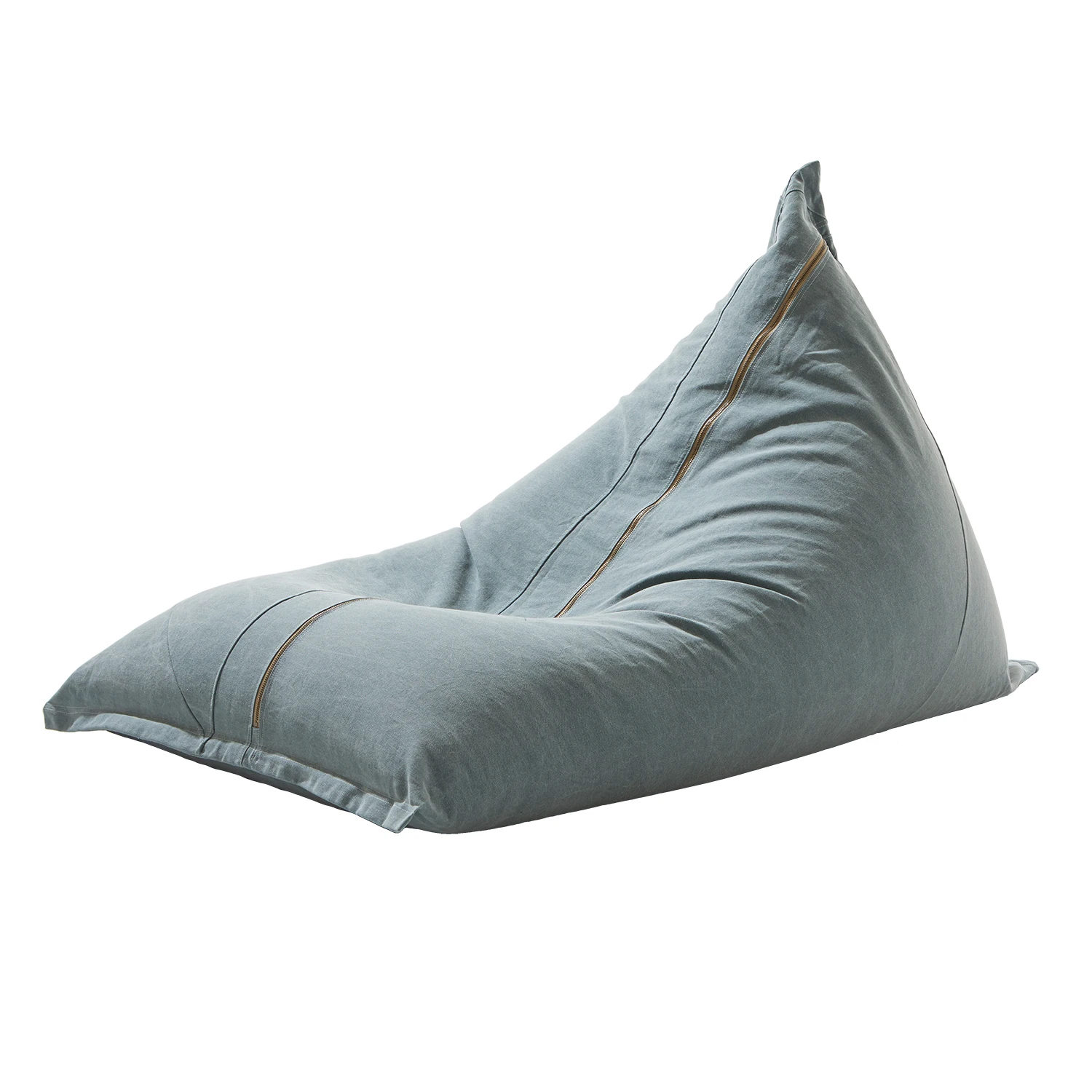 Best selling comfortable triangle shape lazy sofa adult beanbag chair