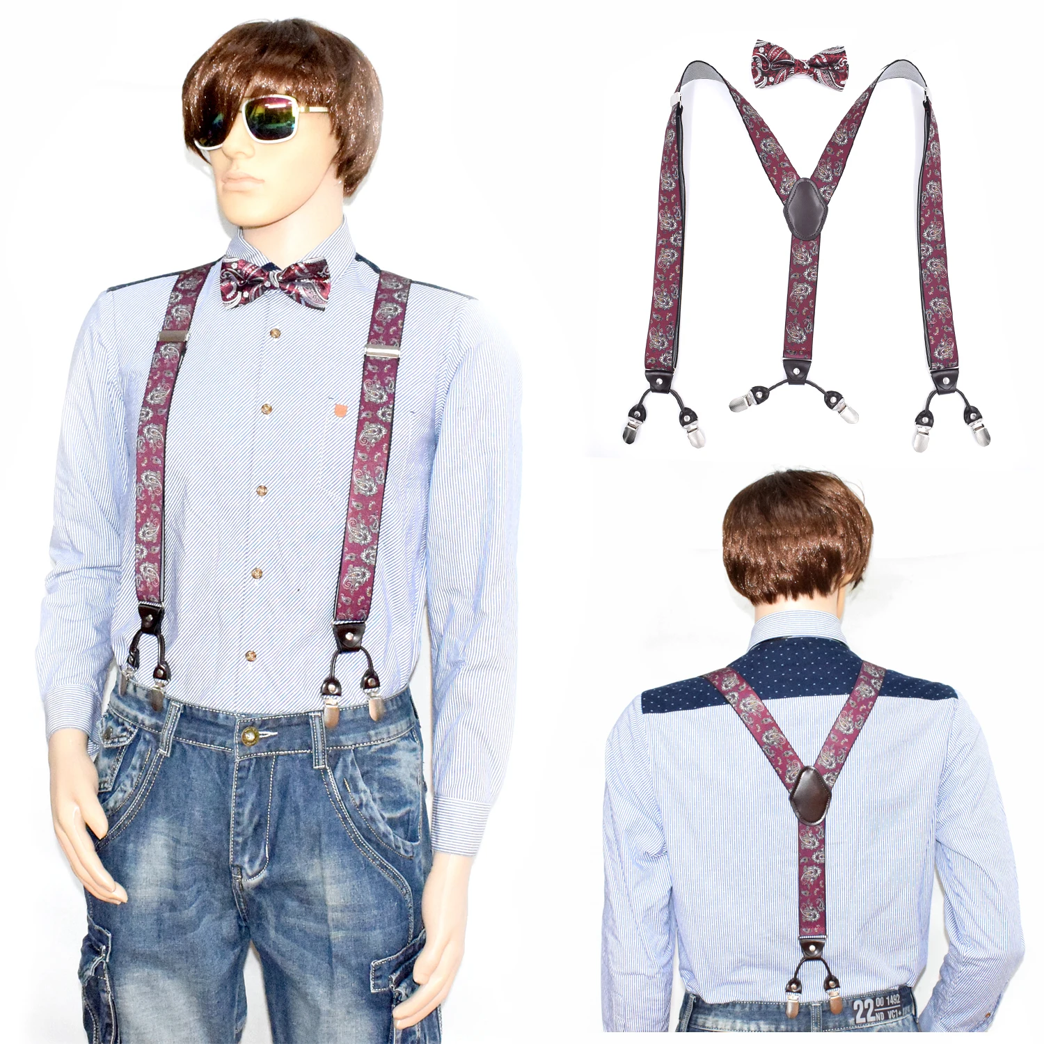 Customized Design Fashion  Braces Suspenders Set For Christmas Parties Or Weddings or Meetings
