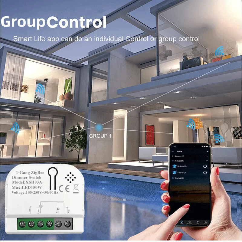 Переключатель света Tuya Smart Life с Wi-Fi и таймером, 1/2 клавиш, 220 В