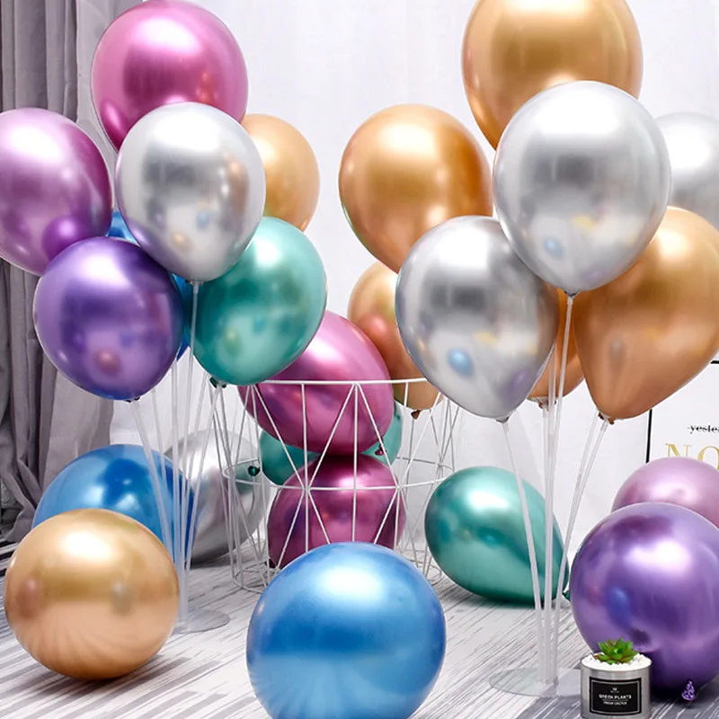 12 inch Metal Thick Globos Birthday Decoration Chrome Party Latex Metallic Balloon