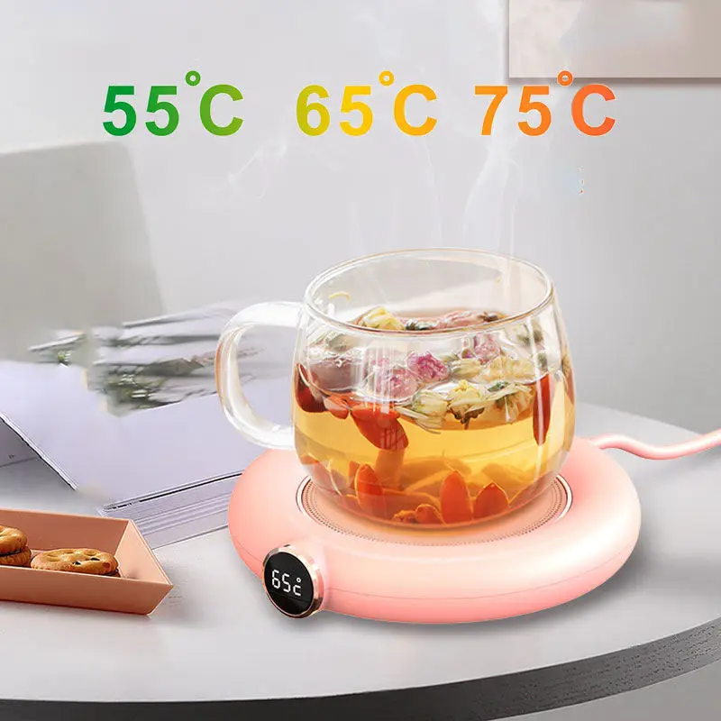 2024 Stock christmas gifts Coffee Mug Warmer With Auto Shut Off For Home Office Desk Use, Heating Plate USB electric cup warmer