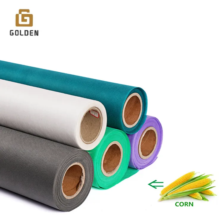 Golden Factory Pla Pp Spunbond 100 Biodegradable Corn Cornfibe 20gsm Nonwoven Fabric Cornfibernonwovenfabric