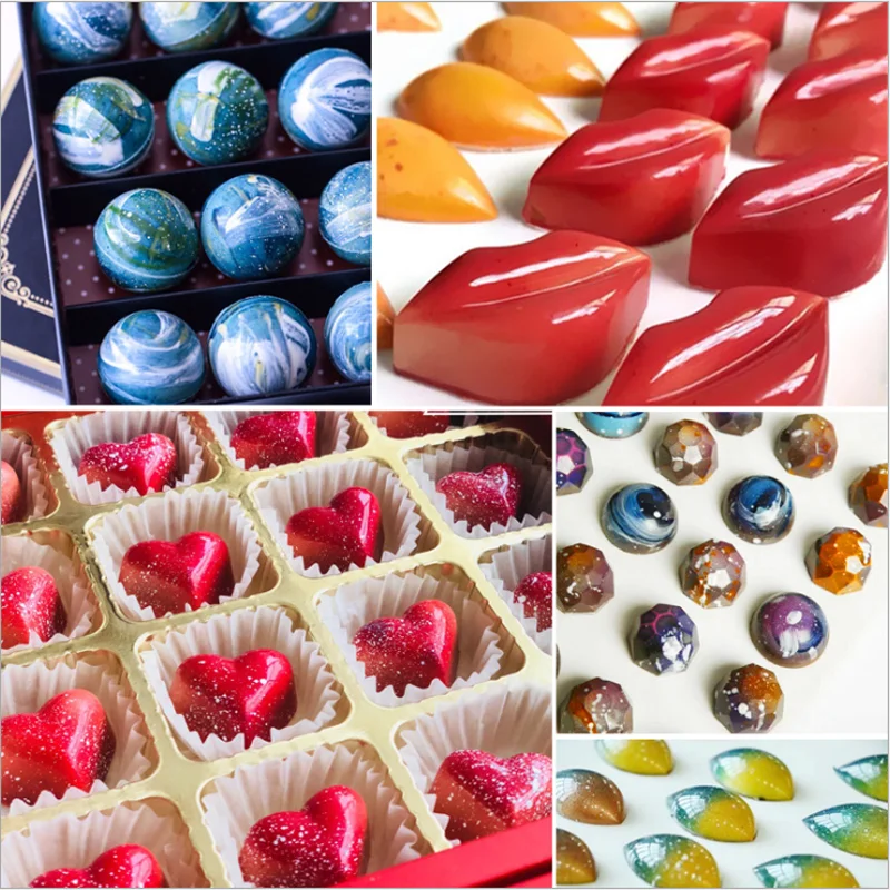 21-Piece Clear Jelly Candy Making Mold Polycarbonate Leaf Chocolate Mould