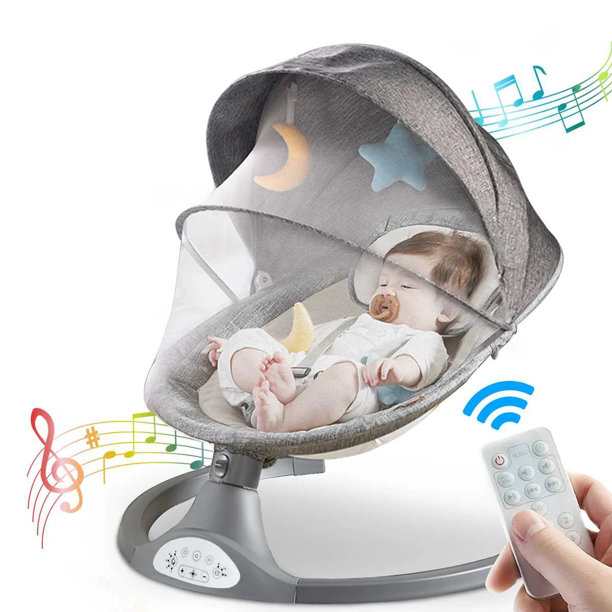 r Electric Bed Baby Bouncer Made In China Automatic Baby Swing Chai The baby sleeps in the swing cradle chair
