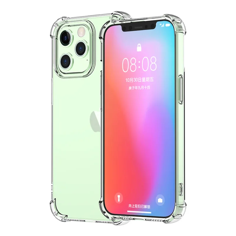 Чехол противоударный для Iphone 15 1 5 мм тонкий прозрачный ТПУ бампер задняя крышка iPhone 12 13 14