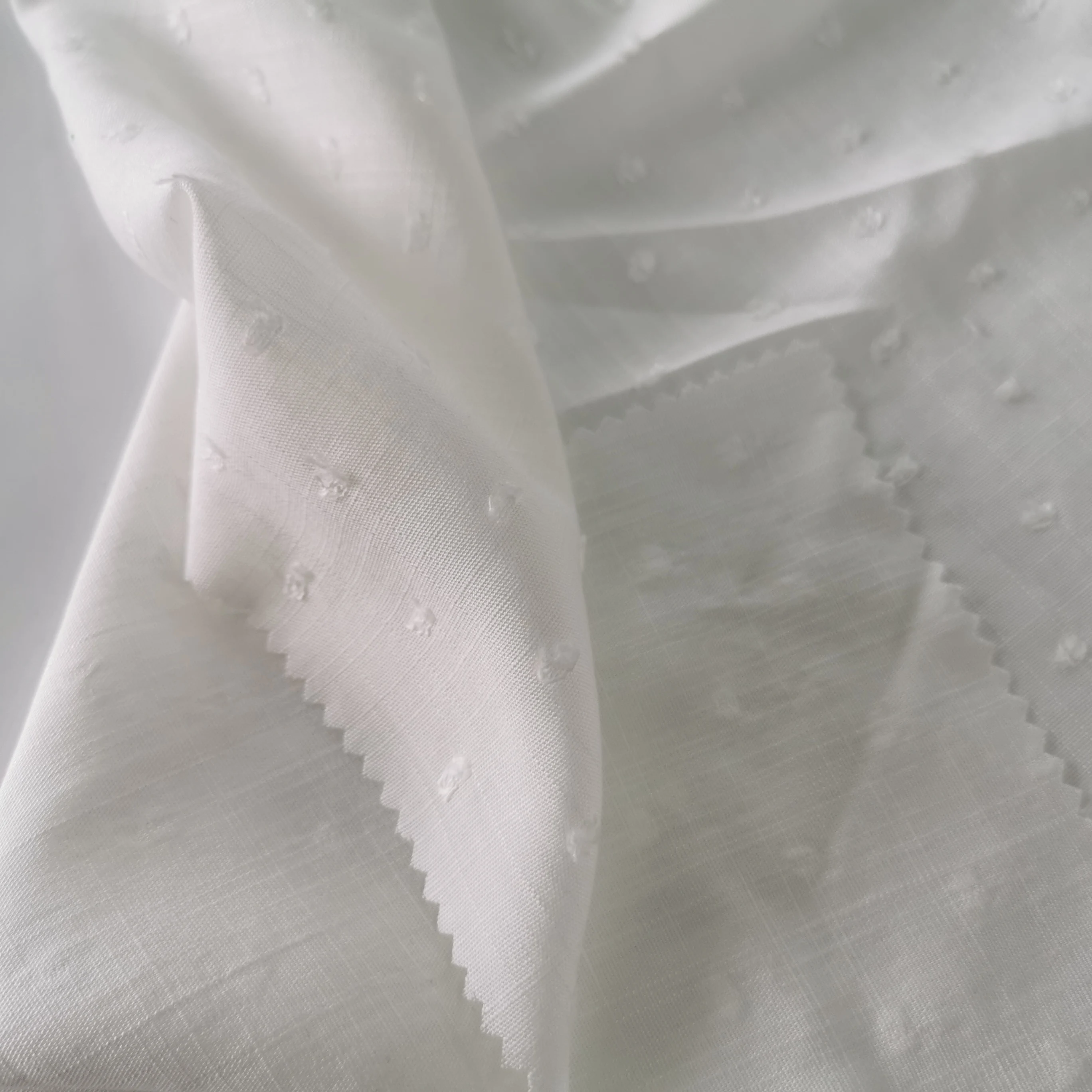 New arrival samples dot fabric Jacquard fabric 100% cotton fabric for garment