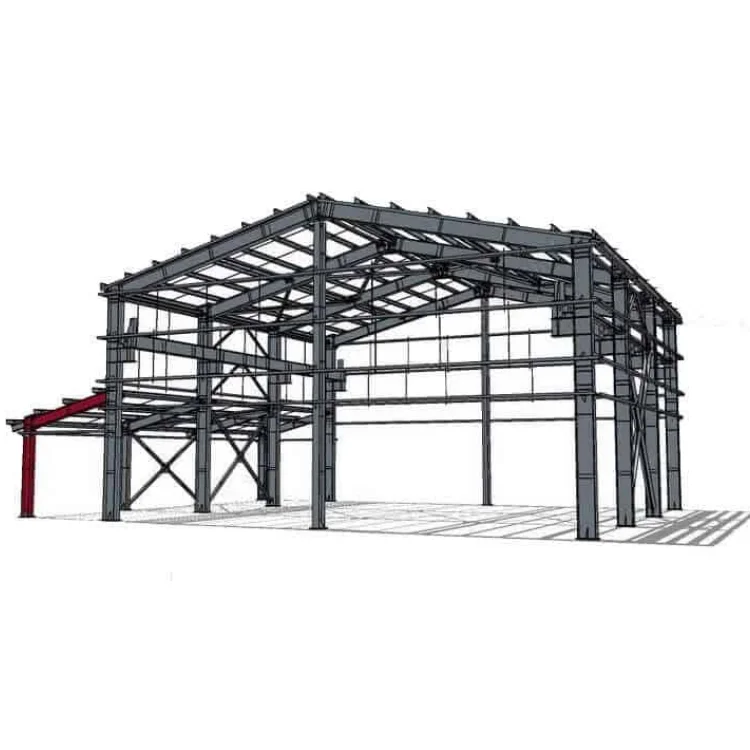 Light Weight Steel Structure Car Garage Warehouse with Family House