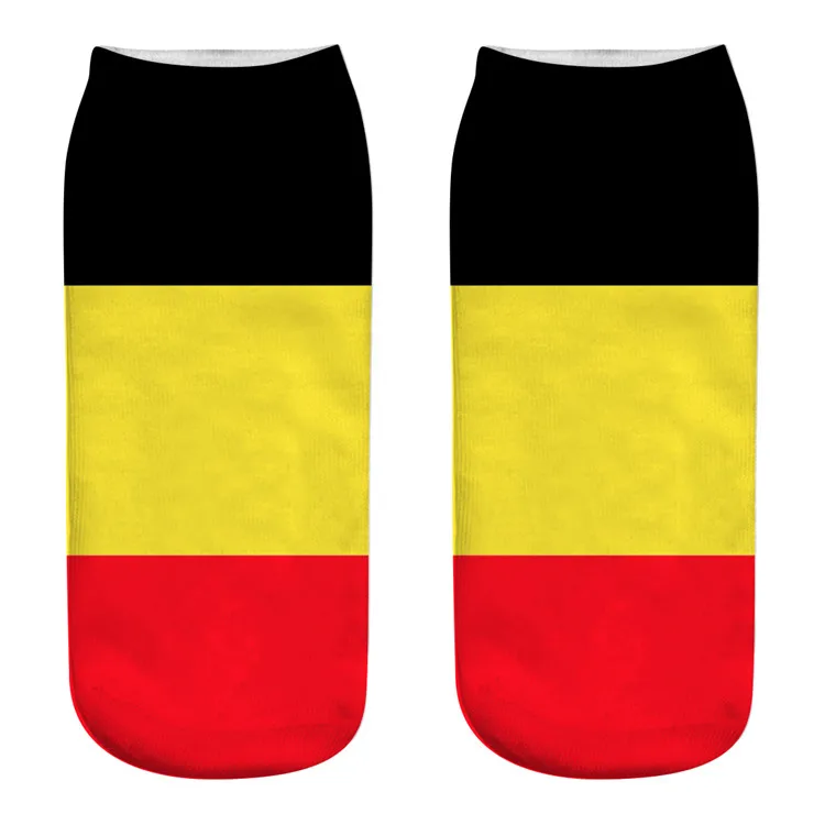 Stock Women Ankle Socks Fashion Casual Unisex Ankle   3D American USA National  Flag Socks