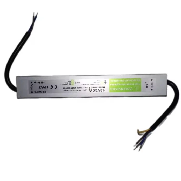 Factory wholesale new design IP67 waterproof led power supply Dc12V 30W aluminium housing led driver