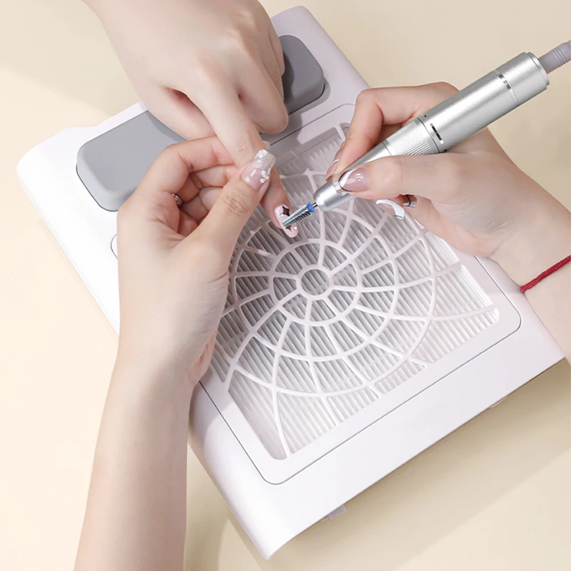 Nail Dust Collector 48W Brushless Powerful Nails Dust Extractor Vacuum Dust Suction Cleaner Machine Manicure for Gel Nails Salon