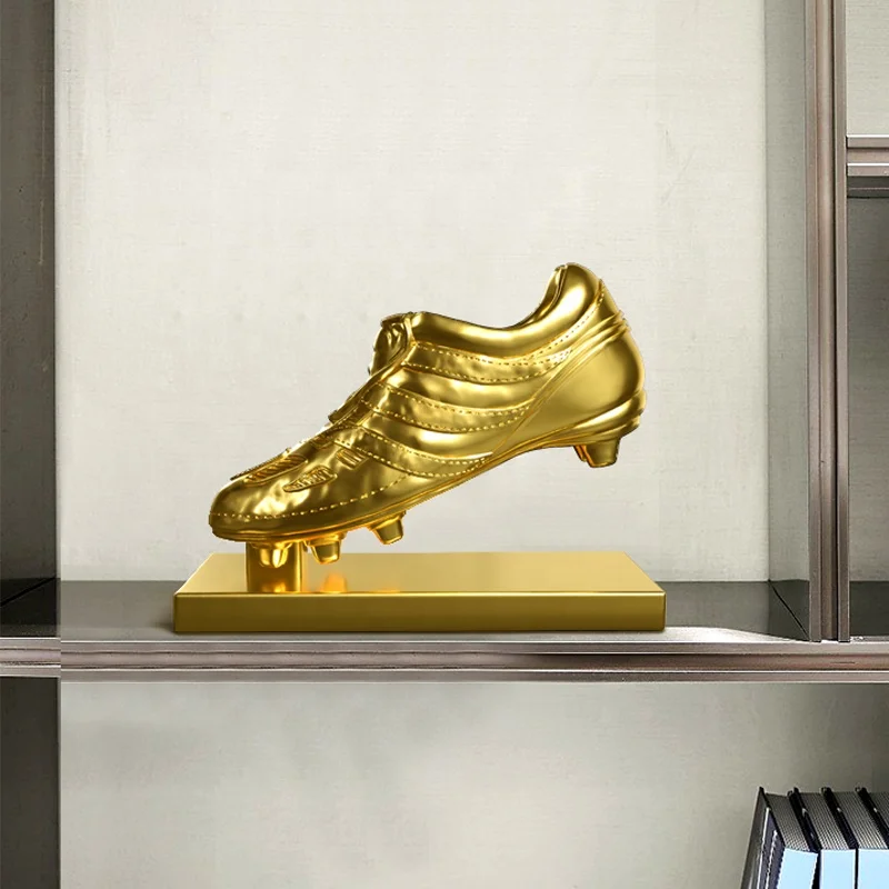 European and American style golden boots trophy football game creative trophy football shoes award souvenir ornaments
