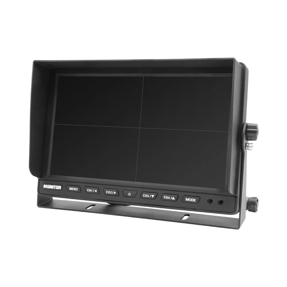 Top quality 9inch quad monitor with touch button rear view 9 inch screen stand alone lcd